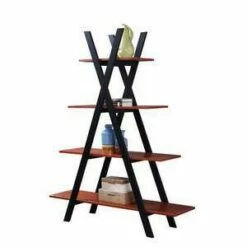 Best Sale 🤩 59" Oxford A Frame Bookshelf - Breighton Home Cherry/black ⭐