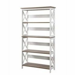 Wholesale 🤩 60" Oxford 5 Tier Bookcase - Breighton Home Driftwood/white ❤️ -Bookshelves And Bookcases store unnamed file 1014