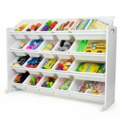 Coupon ✔️ Cambridge Extra Large Toy Storage Organizer with 20 Storage Bins White - Humble Crew ❤️ -Bookshelves And Bookcases store unnamed file 102