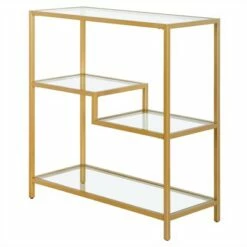 Cheapest 👍 Henn& Hart 36" Tall Gold Bookcase - Henn&Hart ⭐ -Bookshelves And Bookcases store unnamed file 1025