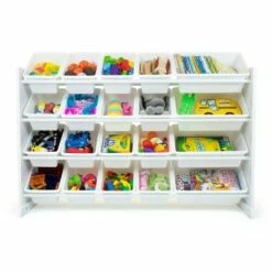 Coupon ✔️ Cambridge Extra Large Toy Storage Organizer with 20 Storage Bins White - Humble Crew ❤️ -Bookshelves And Bookcases store unnamed file 103