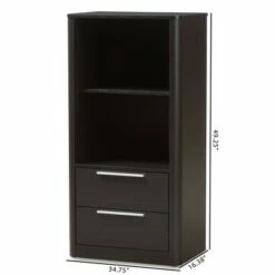 Top 10 ✔️ 15.47" 2 Drawer Carlingford Modern and Contemporary Espresso Finished Wood Bookshelf Brown - Baxton Studio 🌟 -Bookshelves And Bookcases store unnamed file 1049