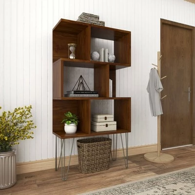 Brand new 🛒 61" Metal and Wood 3 Shelf Books Shelf Brown - Olivia & May 🎁 11 Brand new 🛒 61" Metal and Wood 3 Shelf Books Shelf Brown - Olivia & May 🎁 - Image 9