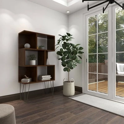 Brand new 🛒 61" Metal and Wood 3 Shelf Books Shelf Brown - Olivia & May 🎁 14 Brand new 🛒 61" Metal and Wood 3 Shelf Books Shelf Brown - Olivia & May 🎁 - Image 12