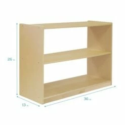 Coupon 💯 ECR4Kids Birch 2 Shelf Storage Cabinet without Back, Wood Book Shelf Organizer 🔥