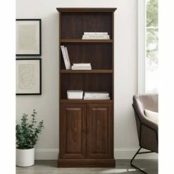 Buy 🥰 Alastair Transitional Classic Storage Hutch - Saracina Home Dark Walnut 🥰 -Bookshelves And Bookcases store unnamed file 1120