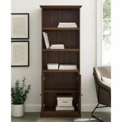 Buy 🥰 Alastair Transitional Classic Storage Hutch - Saracina Home Dark Walnut 🥰 -Bookshelves And Bookcases store unnamed file 1121