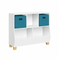 Promo 🔔 35" Kids' Catch-All Multi-Cubby Toy Organizer with 2 Bins - RiverRidge Home Turquoise 🌟 -Bookshelves And Bookcases store unnamed file 115