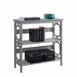 Best Pirce 🤩 32.5" Omega 3 Tier Bookcase Gray - Breighton Home 🔥
