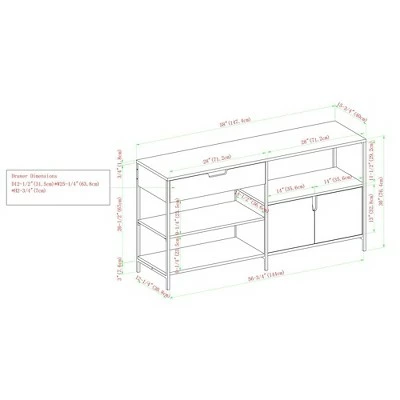 Cheapest ๐ 30" Covington Storage Blend Console - Saracina Home Rustic Oak ๐ 7 Cheapest ๐ 30" Covington Storage Blend Console - Saracina Home Rustic Oak ๐ - Image 5