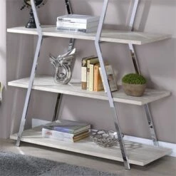 Hot Sale 😀 Ketano Metal 4-Shelf Bookcase in Chrome - Furniture of America 🌟 -Bookshelves And Bookcases store unnamed file 1217