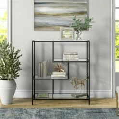 Wholesale 🧨 Henn& Hart Black Bronze Bookcase - Henn&Hart ⌛ -Bookshelves And Bookcases store unnamed file 1250