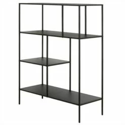 Discount 🛒 Henn& Hart 48" Tall Black Bronze Bookcase - Henn&Hart ⭐ -Bookshelves And Bookcases store unnamed file 1285