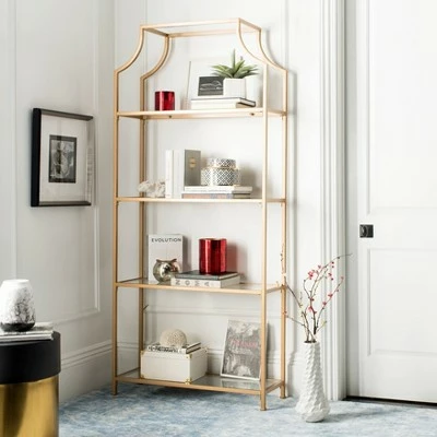 Best Pirce π― 80" Slater 4 Tier Etagere Gold - Safavieh π 1 Best Pirce π― 80" Slater 4 Tier Etagere Gold - Safavieh π