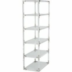 Promo ✔️ 55 Downing Street Hanna 70 3/4" Clear Acrylic and Chrome 6-Shelf Open Bookcase ✨ -Bookshelves And Bookcases store unnamed file 1335