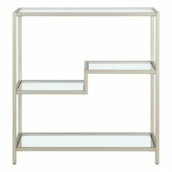 Best deal 🥰 Henn& Hart 36" Tall Satin Nickel Bookcase - Henn&Hart 🔥