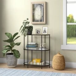 Buy ⌛ Henn& Hart Black Bronze Bookcase - Henn&Hart 🔔 -Bookshelves And Bookcases store unnamed file 1363