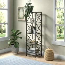 Cheapest 🎁 Henn& Hart 18" Wide Black Bronze Bookcase - Henn&Hart 🤩