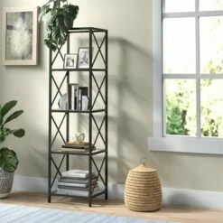 Cheapest 🎁 Henn& Hart 18" Wide Black Bronze Bookcase - Henn&Hart 🤩 -Bookshelves And Bookcases store unnamed file 1375