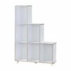 Budget 🎁 Chapin 6-Compartment Wood Bookcase in White - Furniture of America 🔔