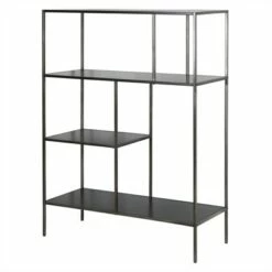 Coupon ⭐ Henn& Hart 48" Tall Gunmetal Gray Bookcase - Henn&Hart 🧨 -Bookshelves And Bookcases store unnamed file 1386