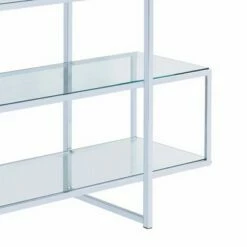 Best deal ⭐ 63" Bookcase with 5 Tempered Glass Shelves and Electroplated Frame Chrome - Benzara 💯 7 Best deal ⭐ 63" Bookcase with 5 Tempered Glass Shelves and Electroplated Frame Chrome - Benzara 💯 -Bookshelves And Bookcases store unnamed file 1428