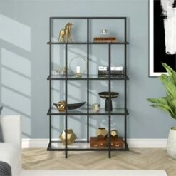 Best Pirce 🔔 Henn& Hart Black Bronze Bookcase - Henn&Hart 🔔 -Bookshelves And Bookcases store unnamed file 1439