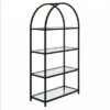 Outlet 👏 Henn& Hart 62 in. Arched Black Bronze Bookcase - Henn&Hart 🎁 -Bookshelves And Bookcases store unnamed file 1441