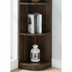 Discount ✔️ Maleena 5-Shelf Corner Wood Bookcase in Dark Walnut - Furniture of America 🧨 -Bookshelves And Bookcases store unnamed file 1456