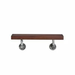New ❤️ 23.5" x 7.3" Industrial Pipe Wall Shelf - Danya B. Dark Brown/silver 🤩 -Bookshelves And Bookcases store unnamed file 1469