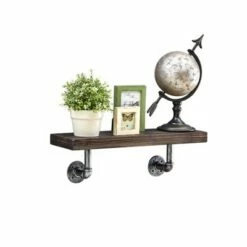 New ❤️ 23.5" x 7.3" Industrial Pipe Wall Shelf - Danya B. Dark Brown/silver 🤩 -Bookshelves And Bookcases store unnamed file 1473
