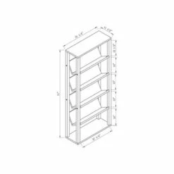 Flash Sale ❤️ Rubus Wood 5-Shelf 71-Inch Etagere Bookcase in Walnut - Furniture of America ✔️ -Bookshelves And Bookcases store unnamed file 1491