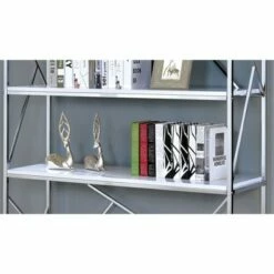 Discount 👏 Bettallo Modern Wood 4 Shelf Bookcase in Chrome and White - Furniture of America 🔔 10 Discount 👏 Bettallo Modern Wood 4 Shelf Bookcase in Chrome and White - Furniture of America 🔔 -Bookshelves And Bookcases store unnamed file 1532