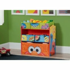 Discount 🥰 Disney Sesame Street Design and Store 6 Bin Toy Organizer - Delta Children 👍