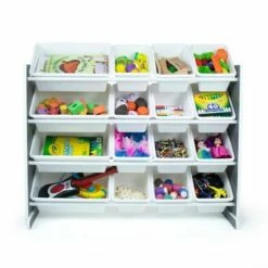 Promo 💯 Soho Toy Storage Organizer with 16 Storage Bins Gray/White - Humble Crew 🎉
