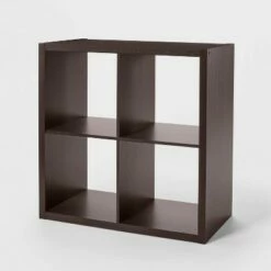 Best Pirce ⌛ 4 Cube Organizer - Brightroom™ Black Oak 🌟 -Bookshelves And Bookcases store unnamed file 1622