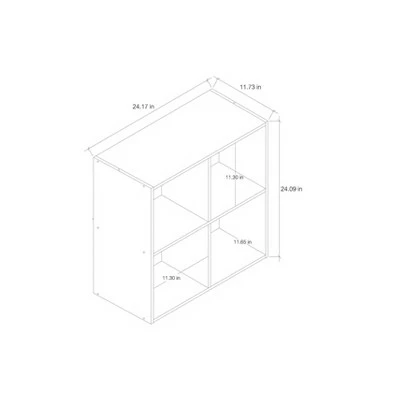 Outlet ⭐ 4 Cube Decorative Bookshelf - Room Essentials™ White ⌛ 7 Outlet ⭐ 4 Cube Decorative Bookshelf - Room Essentials™ White ⌛ - Image 5
