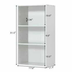 Best Sale 💯 Costway 2 PCS 3 Tier Open Shelf Bookcase Multi-functional Storage Display Cabinet White 🔔