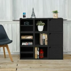 Coupon 😍 Way Basics Eco Stackable Connect Door Cube Modular Cubby Organizer Storage System Black 🛒 -Bookshelves And Bookcases store unnamed file 1734
