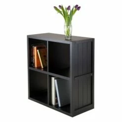 Hot Sale 😍 27" Timothy Shelf 2X2 Slots Black - Winsome 🎉