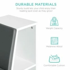 Budget 👍 Best Choice Products 6-Cubby Kids Bedroom Storage Organizer, Multi-Purpose Bookcase w/ Cushioned Reading Nook ✨ -Bookshelves And Bookcases store unnamed file 1762