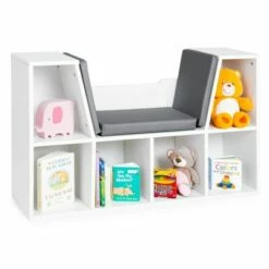 Budget 👍 Best Choice Products 6-Cubby Kids Bedroom Storage Organizer, Multi-Purpose Bookcase w/ Cushioned Reading Nook ✨ -Bookshelves And Bookcases store unnamed file 1764