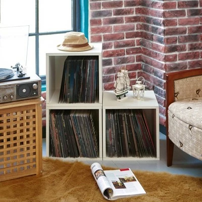 Budget β Way Basics Eco Stackable Vinyl Record Storage Cube White π 6 Budget β Way Basics Eco Stackable Vinyl Record Storage Cube White π - Image 4
