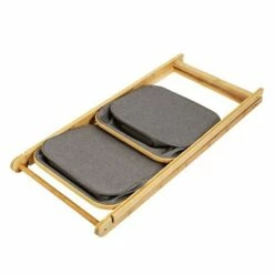 Best Pirce 🤩 Honey-Can-Do 2 Tier Bamboo and Canvas A-Frame Shelving Unit 🔔 -Bookshelves And Bookcases store unnamed file 1828