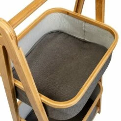 Best Pirce 🤩 Honey-Can-Do 2 Tier Bamboo and Canvas A-Frame Shelving Unit 🔔 -Bookshelves And Bookcases store unnamed file 1829