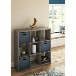 Outlet 🧨 ClosetMaid 459000 Heavy Duty Decorative Bookcase Open Back 9-Cube Storage Organizer, Graphite Gray (2 Pack) 🎁 -Bookshelves And Bookcases store unnamed file 1841