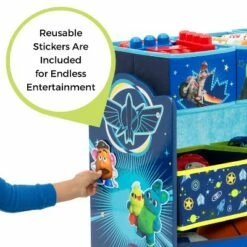 Best deal 🎁 Disney Pixar Toy Story 4 Design and Store 6 Bin Toy Organizer - Delta Children 🤩 -Bookshelves And Bookcases store unnamed file 186