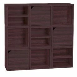 New 😀 Way Basics Eco Stackable Connect Cube with Shelf Modular Cubby Organizer Storage System Espresso Wood Grain 👍 -Bookshelves And Bookcases store unnamed file 1878