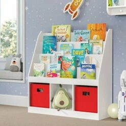 Flash Sale 👏 Kids' Bookrack with 3 Cubbies - RiverRidge Home ⭐