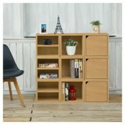 Brand new ⭐ Way Basics Eco Stackable Connect Cube with Shelf Modular Cubby Organizer Storage System Natural Wood Grain 🧨 -Bookshelves And Bookcases store unnamed file 1912